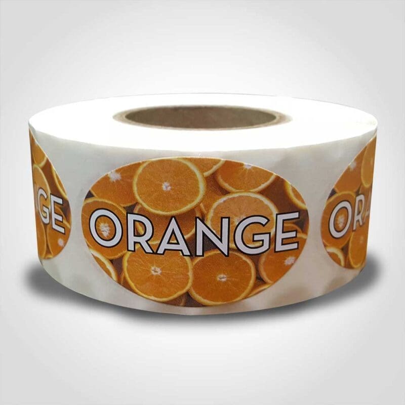 Orange Label – 1 roll of 500 (560068) 1 Orange Flavor Stickers