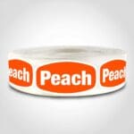 peach pie or pastry label sticker