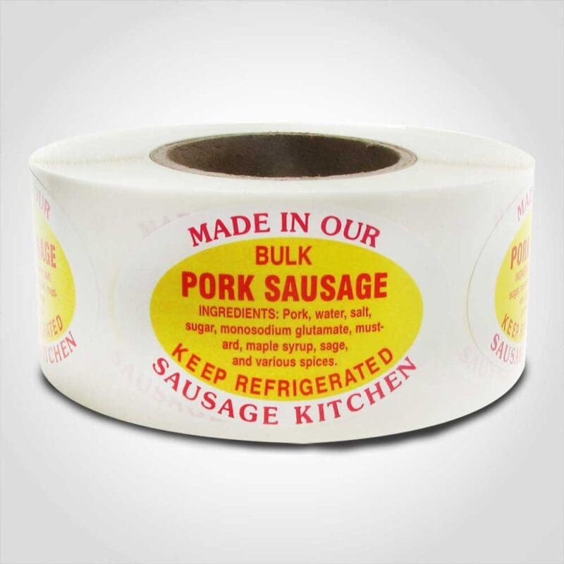 Bulk Pork Sausage Label – 1 roll of 500 (500144) 1 Bulk Pork Sausage Label - 1 roll of 500 (500144)