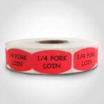 quarter pork loin label butcher meat sticker