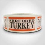 shredded turkey label deli meat sticker