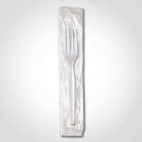 Clear Heavyweight Plastic Fork - Wrapped - 1000 PACK (180071)