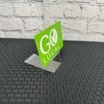 Deli Sign Holder Base view from side with sin example