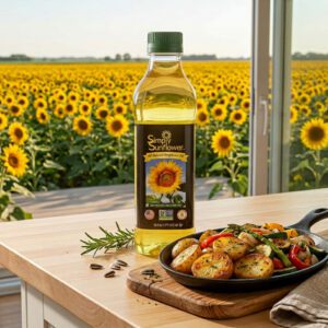 Simply Sunflower Cooking Oil 16 oz. in a case of 12 bottles