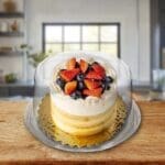 6 inch cake container for takeout with 4 inch dome lid and base