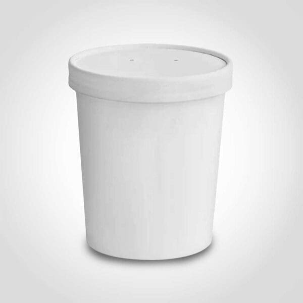 Paper Soup Cup 32 oz White with Lid - 250 Pack (261705)