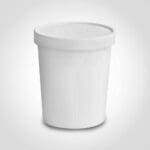 Paper Soup Cup 32 oz White with Lid - 250 Pack