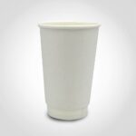 16oz Double Wall Paper Hot Cup White