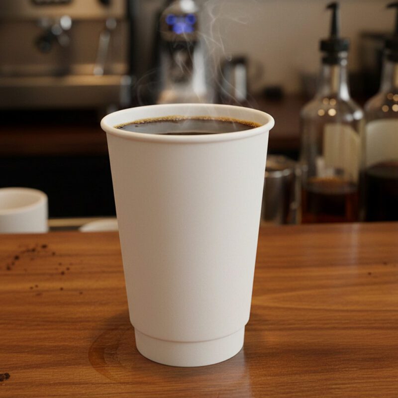 261481 20oz Double Wall Paper Hot Cup White