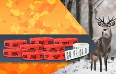 deer meat stickers for labeling processed deer meat