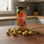 Mario Green Olives Stuffed with Real Pimiento and Touch Of Olive Oil 6.7 oz. in a 6 pack
