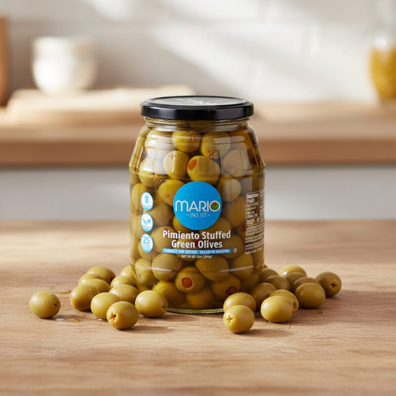 71017-Mario-Stuffed-Manzanillas-Olives-21oz Mario Stuffed Manzanillas Olives 21 oz. jar 6-PACK