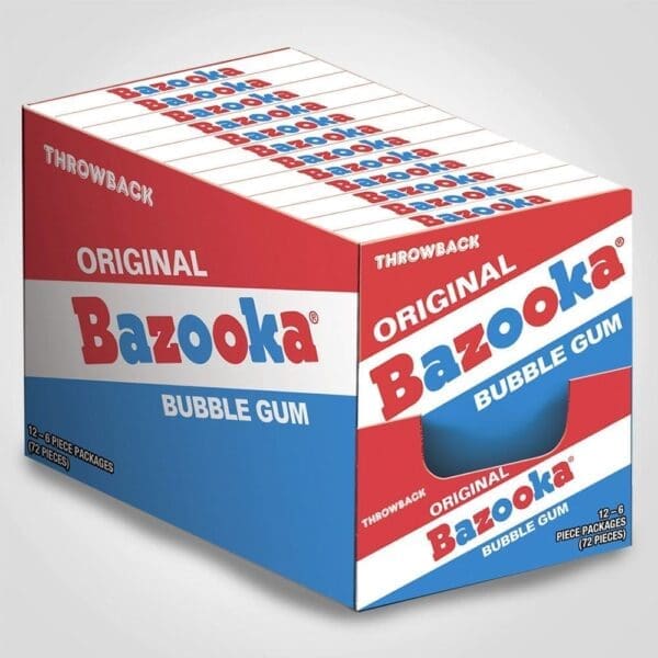 Bazooka Throwback Mini Wallet Bubblegum 6pk - 12 PACK (49400)