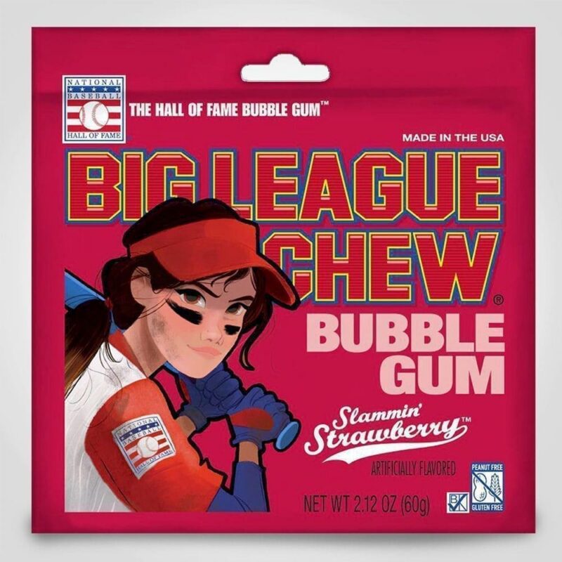 Big League Chew Pouch Slammin’ Strawberry 2 Big League Chew Pouch Slammin' Strawberry 2.12oz - 12 PACK (49502)