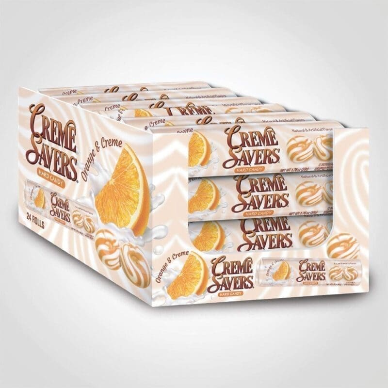 Crème Savers Orange and Crème 13ct Roll – 24 PACK (49333) 1 Crème Savers Orange and Crème 13ct Roll - 24 PACK (49333)