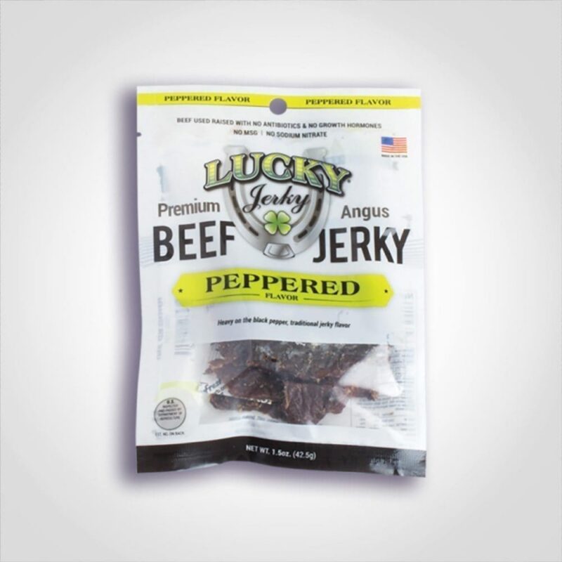 Lucky Jerky Peppered Slab Jerky 1 Lucky Jerky Peppered Slab Jerky 1.5oz - 24 PACK (44660)