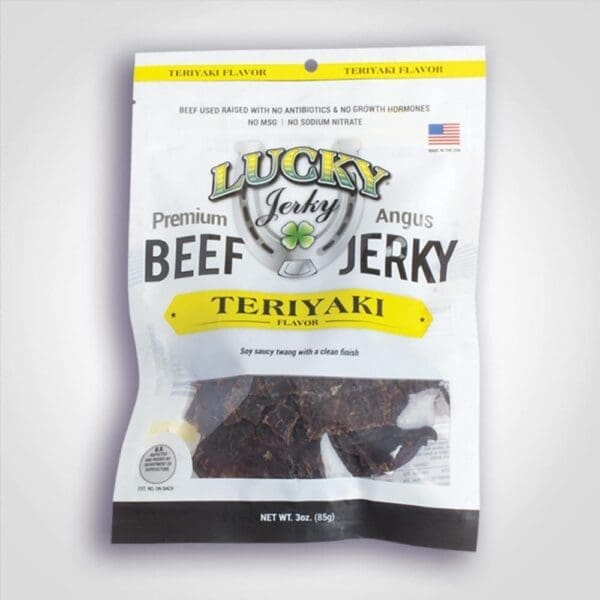 Lucky Jerky Teriyaki Beef Stick 1.25oz - 24 PACK (90415)