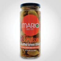 Mario Green Olives Stuffed with Real Pimiento and Touch Of Olive Oil 6.70 oz - 6 PACK (47376)