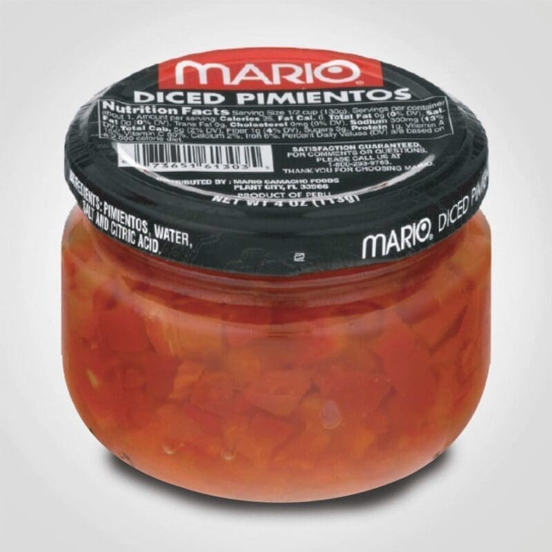 Mario Pimientos Diced 4oz – 12 PACK (34867) 1 Mario Pimientos Diced 4oz - 12 PACK (34867)