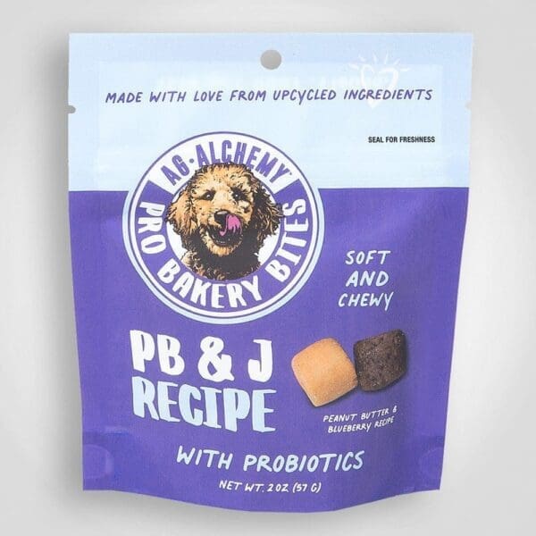 Pro Bakery Dog Bites PBandJ Blueberry Flavor 2oz - 36 PACK (48206)