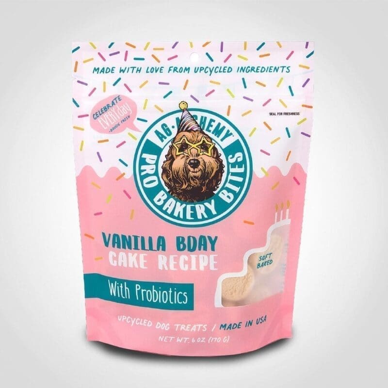 Pro Bakery Dog Bites Vanilla Bday Cake with Probiotics 6oz - 12 PACK (47504)