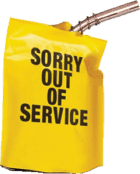 Sorry out of service gas nozzle bags