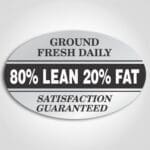 80% Lean Nutritional Grind Foil Label - 591018