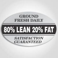 80% Lean Nutritional Grind Foil Label - 591018