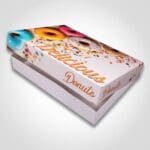 Dozen Donut Box Stock Print - Delicious Design right side