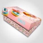 Half Dozen Donut Box Stock Print - Enjoy Design Side View
