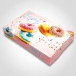 Half Dozen Donut Box Stock Print - Enjoy Design Top Side View