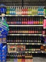 Nostalgic sodas in store aisle