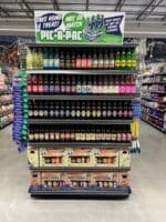 Nostalgic sodas in store endcap facing