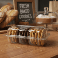 Plastic Clamshell Loaf Container, Clear