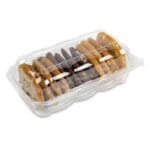 N49P, 9 x 5 Plastic Clamshell Loaf Container with cookies