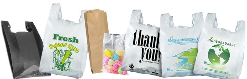 Buy Shopping bags including biodegradable, extra strength bags, corn bags, takeout bags and re-usable bags 