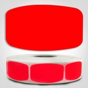 Blank Label Dayglo Sticker on a roll of 1000 labels