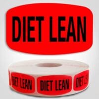 Diet Lean Label Dayglo Sticker on a roll of 1000 labels