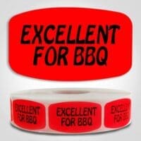 Excellent for BBQ Label Dayglo Sticker on a roll of 1000 labels
