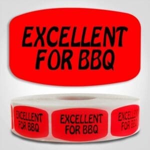 Excellent for BBQ Label Dayglo Sticker on a roll of 1000 labels