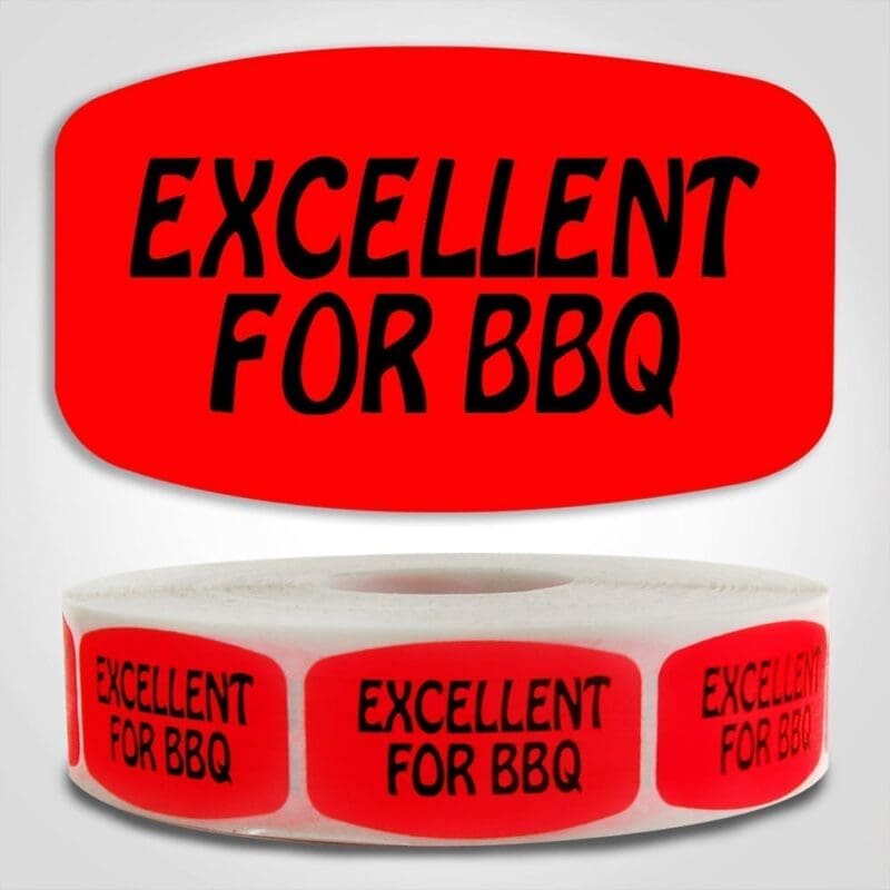 Excellent for BBQ Label Dayglo Sticker on a roll of 1000 labels