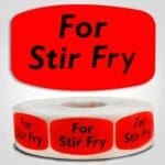 For Stir Fry Label Dayglo Sticker on a roll of 1000 labels, meat identification sticker