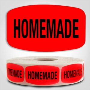 Homemade Label Dayglo Sticker on a roll of 1000 labels