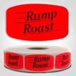 rump roast Label Red Dayglo Sticker