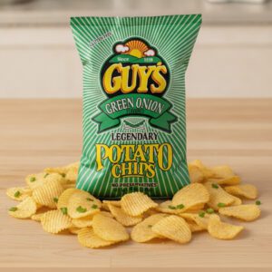 Guy's Legendary Green Onion Chips 8 oz. bags in a case of 15 bags