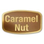 Caramel Nut Label Gold Foil Flavor Sticker with Caramel Nut Text