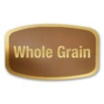 Whole Grain Bread Label Gold Foil Flavor Sticker with Whole Grain Text