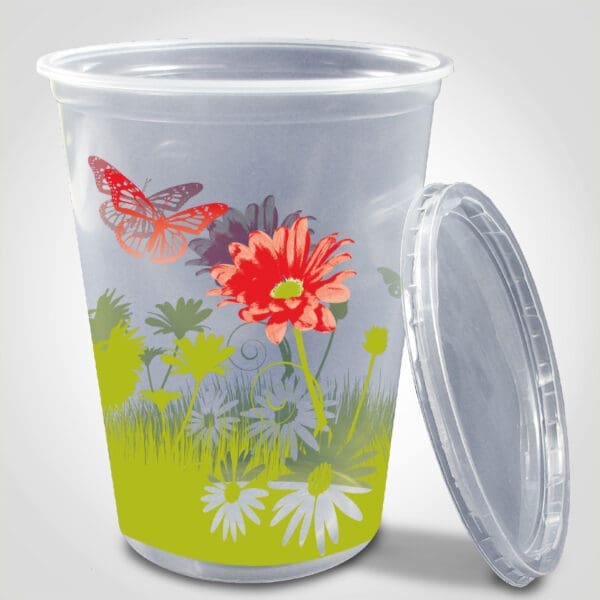 32 oz Deli Container with Lid – Spring Scene – 250/Case