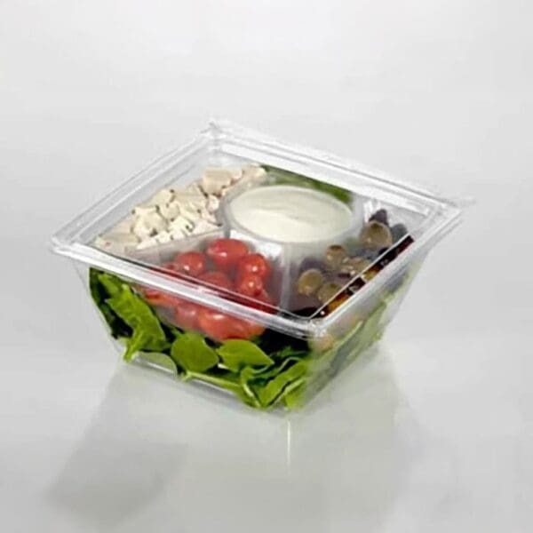 48oz Large Square Bowl Container Tamper Evident - 120/case