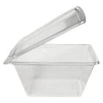 48oz Large Square Bowl Container Tamper Evident empty